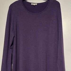 Eileen Fisher Women's Purple Long Sleeve Top XL